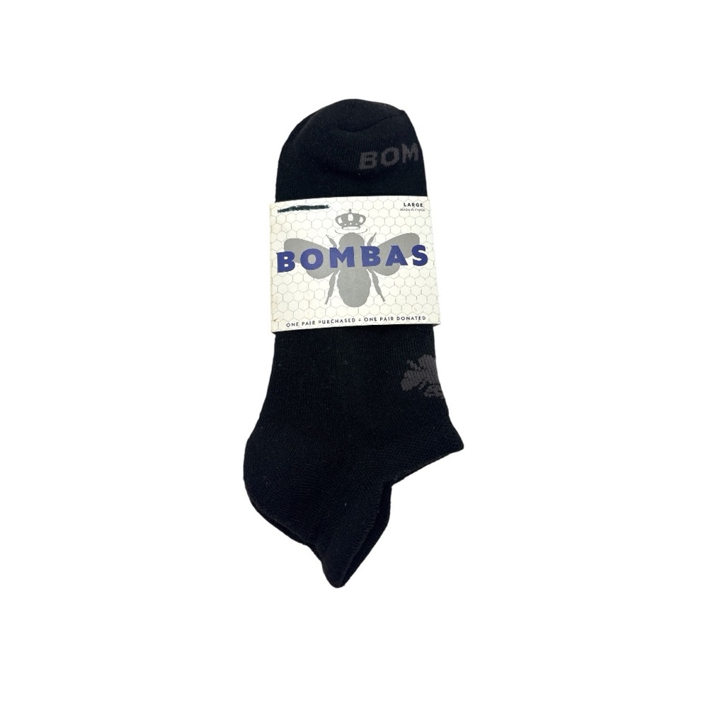 Bombas New Socks Black Large Low Arch Suppory Antimicrobial Reinforced Seams